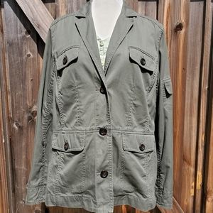 Army Green Casual Blazer EUC  sz 14-16